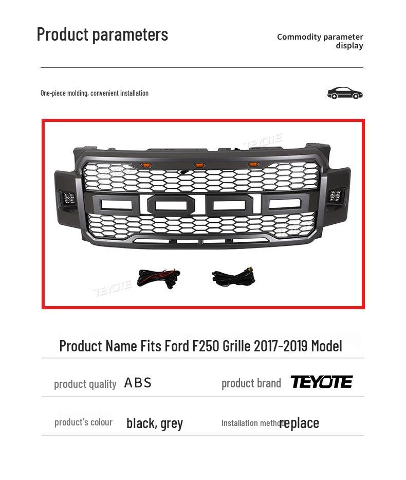 Compatible with Ford Grilles 2017-2019 for F250, F350, F450 Models.