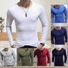 T-shirt Casual O Neck Long Sleeve Slim Sports Top for Outdoor