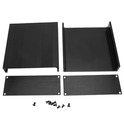 Черный алюминиевый корпус для печатной платы, раздельного типа, для DIY электронных проектов