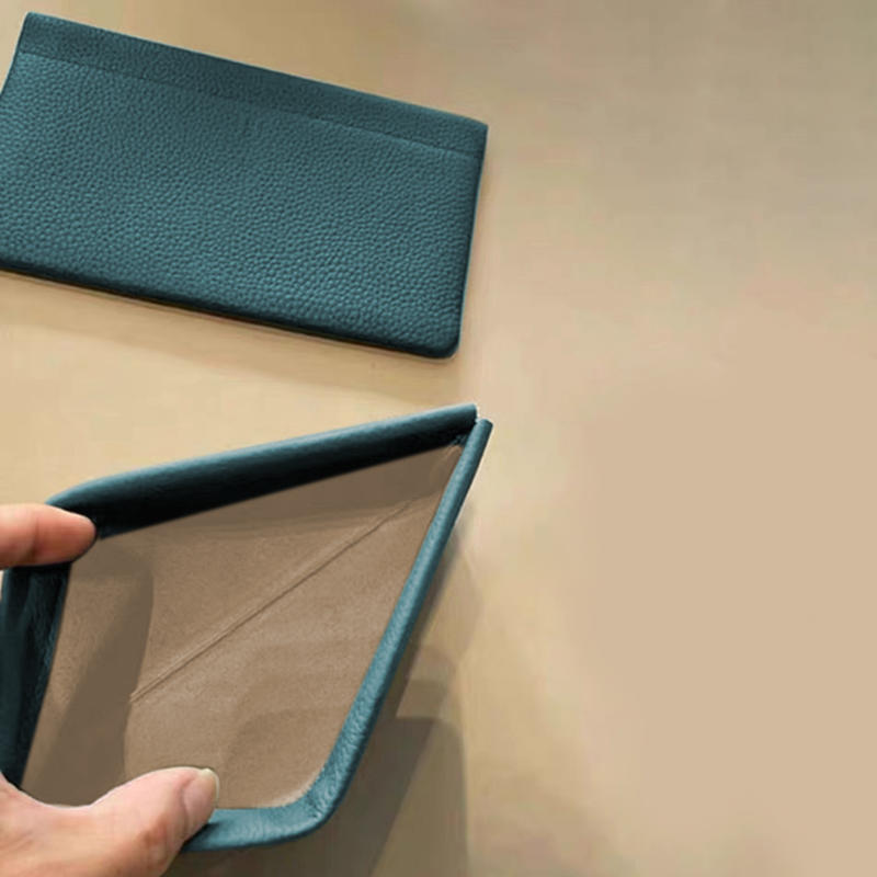 Self-Closing Long Wallet Artificial Leather Passport Driver's License Document Holder Data Cable Cosmetic Bag Storage