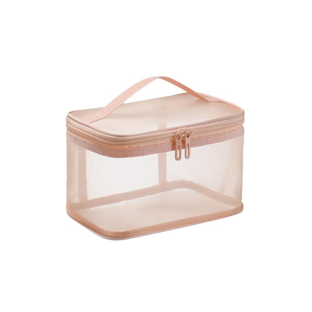 1/2/3 Layers Mesh Cosmetic Bags Zipper Perspective Makeup Bag Casual Cosmetic Storage Bag Women
