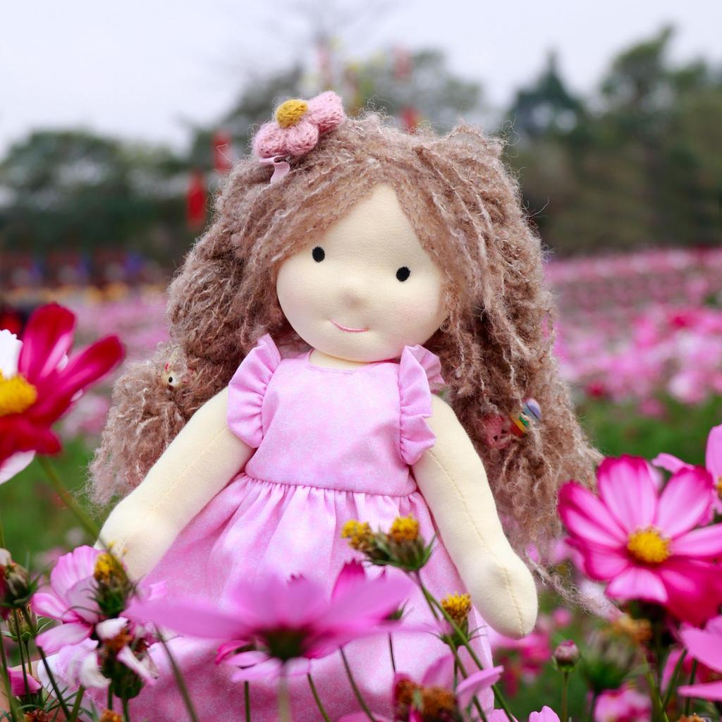 BlissfulPixie Waldorf Doll Handmade Doll Amy Soft Girl Cute Plush Toy Perfect Doll for Kids - 12"