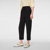 OVV Women's Loose Pleated Cropped Tapered Trousers