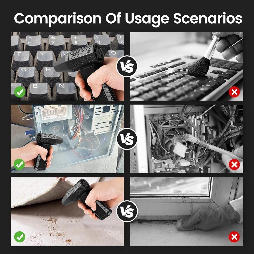 120 Вт Многофункциональный перезаряжаемый воздуходув 130000 об/мин Портативный беспроводной электрический пылесос Мощный мини турбореактивный вентилятор