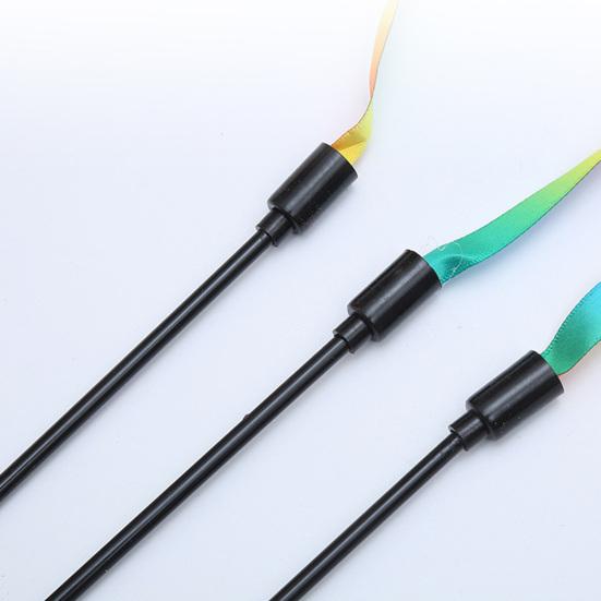 Kitten Toy Colorful Ribbon Feather Accessories Interactive Toy Cat Teaser Stick Toy