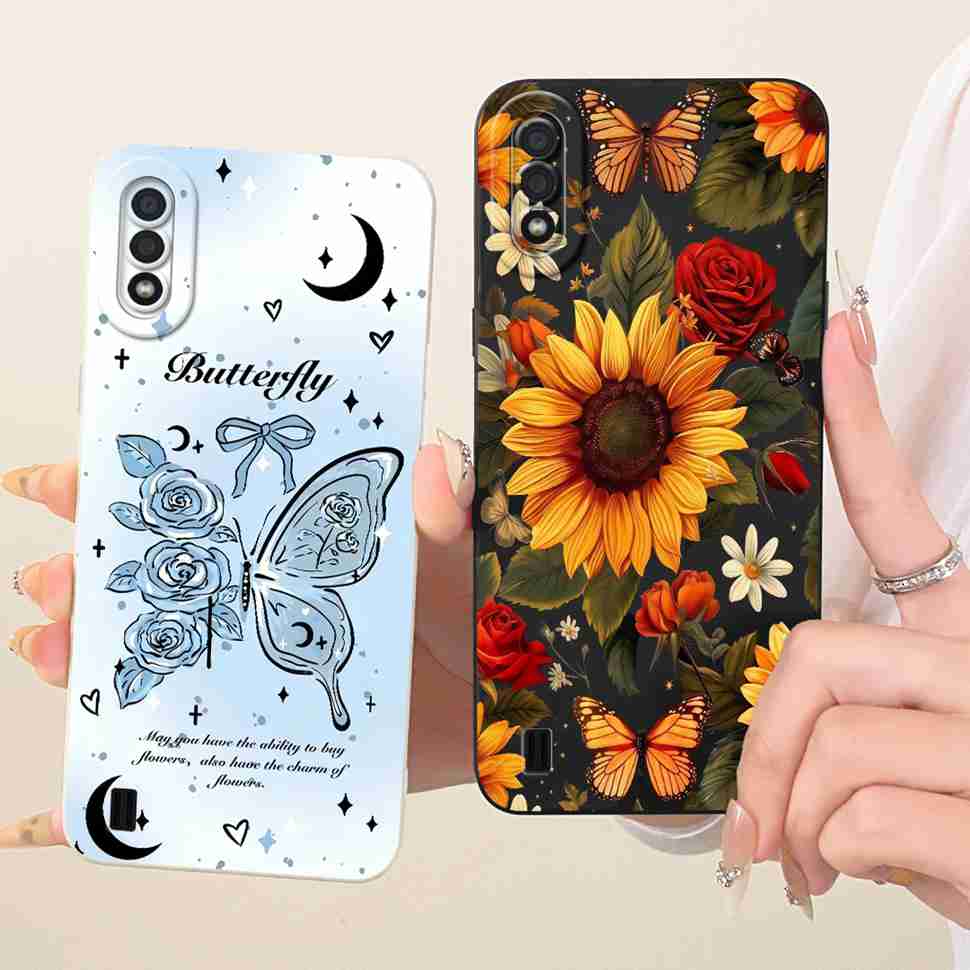 For Samsung Galaxy A01 CAse Cute Rabbit Cat Pattern Cover For Samsung A 01 A01 SM-A015F Silicone Soft Casing Shells 5.7"