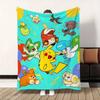 Kawaii Pokes-mons Shaggy Throw Blanket Sofa Winter Fluffy Soft Blankets for Bed Bedroom Decoration Home Bedspread the Warm Knee