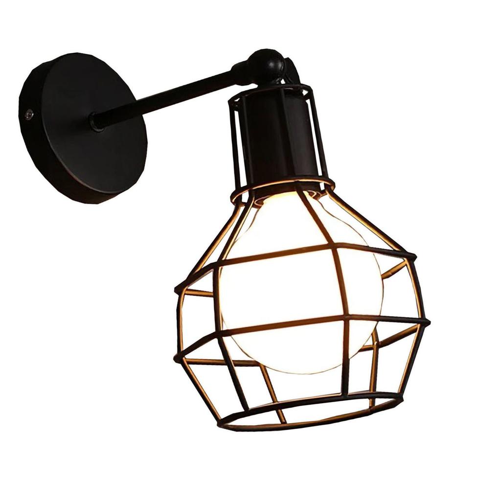 Винтажный металлический плафон-клетка, настенный светильник, каркас плафона, индустриальный стиль для прохода, коридора