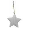 Hill Interiors White Washed Star Christmas Hanging Decoration