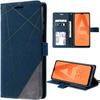 Case for Samsung Galaxy A32 5G Navy Blue Leather Effect with Patterns