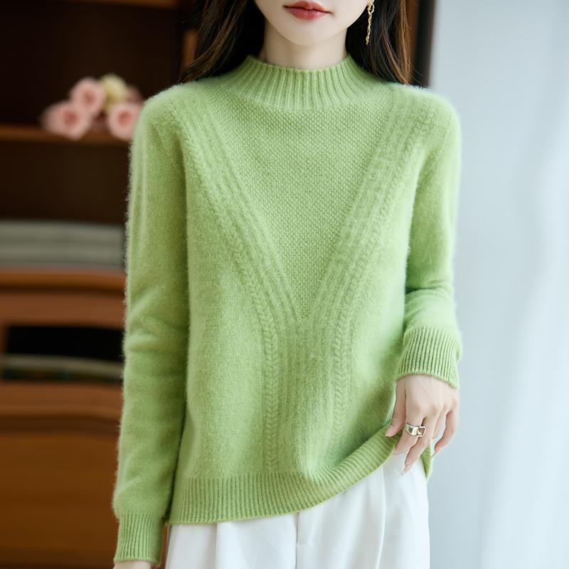 Женский кашемировый свитер Qinghe кашемир 30% кашемир 70% шерсть осенне-зимний пуловер теплый и модный