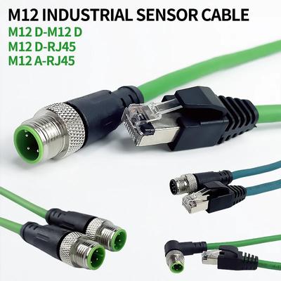 Соединительный кабель M12 - RJ45 M12 8-контактный 4-контактный A/D тип Кодирование для экранирования RJ45 Ethernet Profinet Line