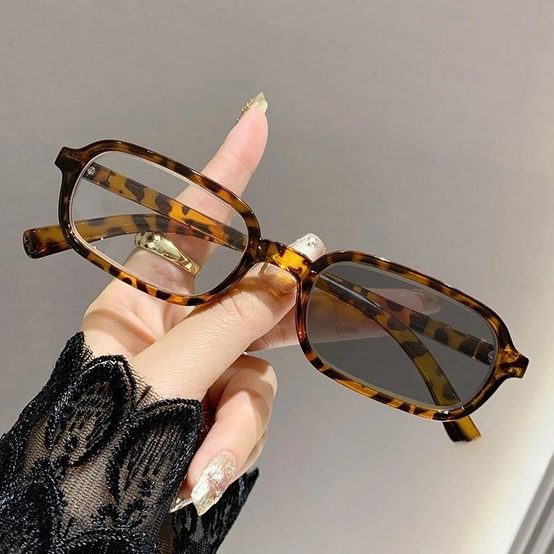 Модные фотохромные очки для близорукости в квадратной оправе, мужские и женские, с принтованными заушниками, роскошные очки с защитой от синего света