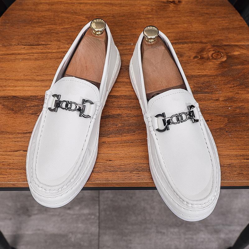 Маленькие белые туфли мужские летние дышащие повседневные туфли модные универсальные простые одинарные туфли мужские туфли на педали дышащие и удобные