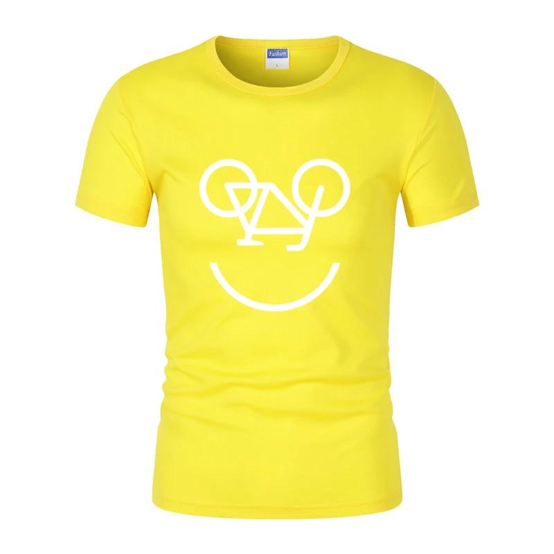 Летняя новая интересная мужская футболка с принтом велосипедных обратных букв, модная повседневная сетчатая воздухопроницаемая с короткими рукавами