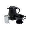 Ie Cafe HB-6619 Coffee/Tea Server, 600ml, for Tea and Black Tea, Double-Layer Vacuum Wall, Insulated, Black