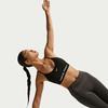 Nike Женское спортивное нижнее белье Черно-белое с круглым вырезом Умеренное