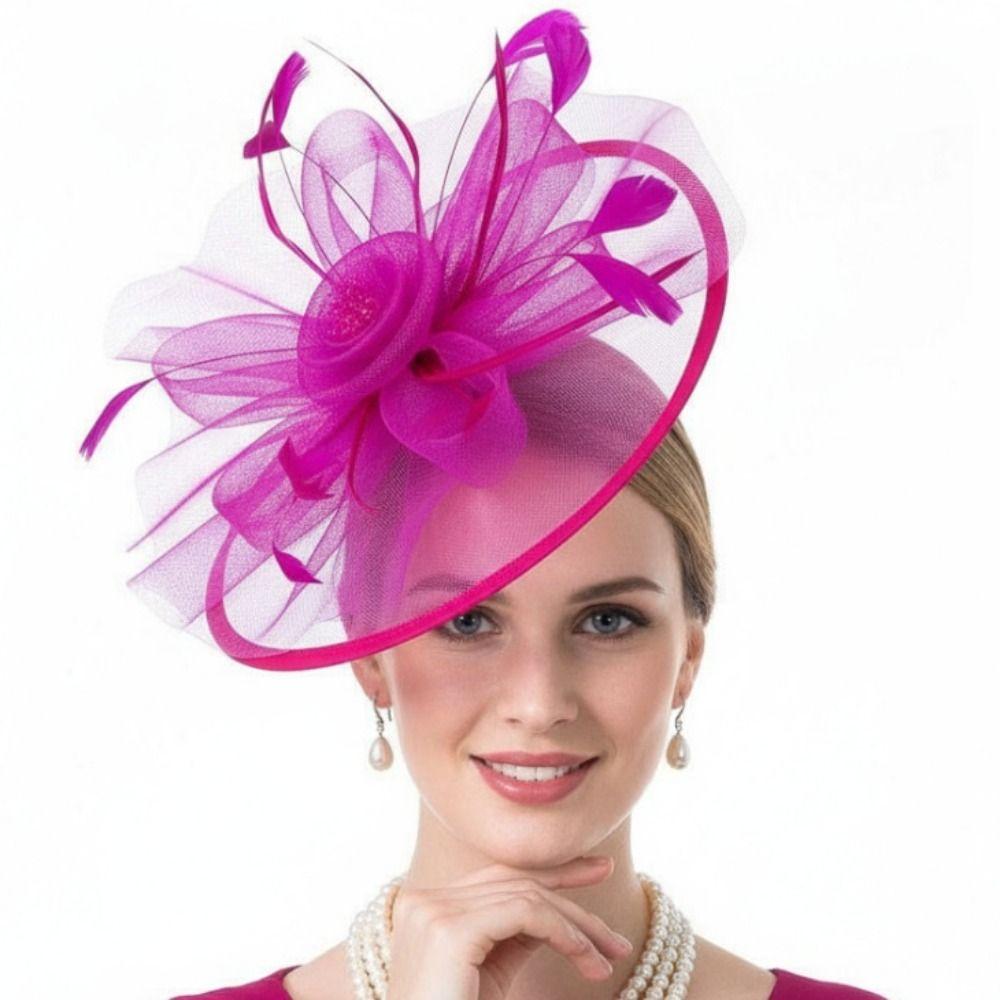 French Vintage Kentucky Hat Elegant Tea Party Hat 1920s Hair Accessories Formal Dress Headwear