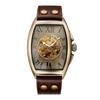 New Men's Mechanical Skin with Riveted Buckle Fashion Men's Bronze Watch