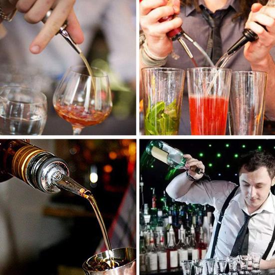 6 комплектов дозаторов для бутылок с маслом, вином и ликером из нержавеющей стали с пробкой