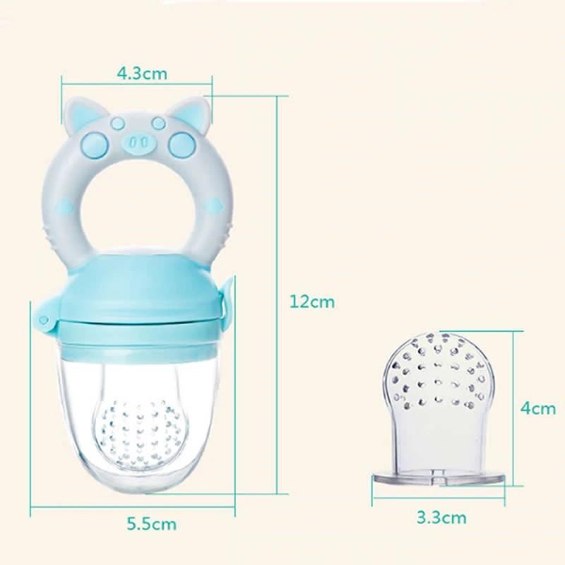 Teether for feeding in a case for fruits and vegetables Pink Pig Pacifier 8
