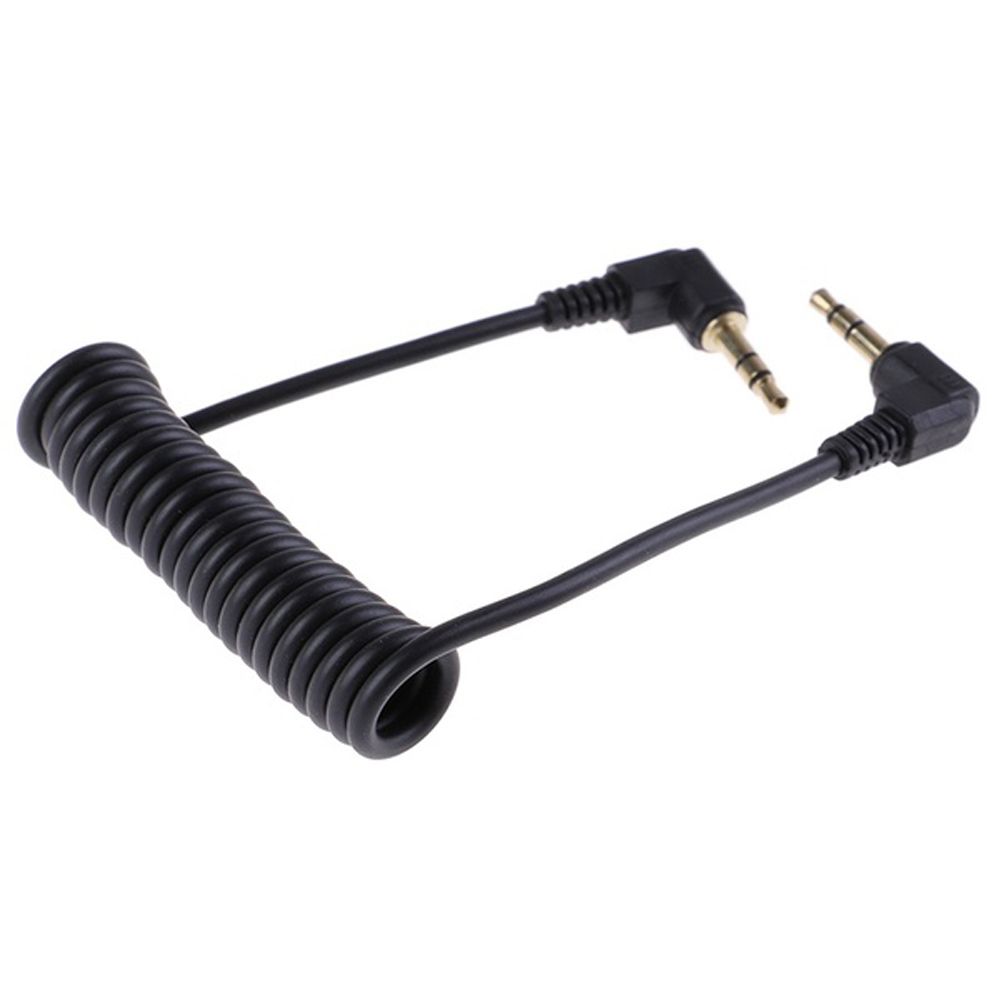 For Car 3.5mm Extension Coiled Right Angle Wire Audio Cable Line Aux Cord