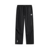 Li Ning Badfive Loose Straight Leg Mid Waist Elastic Drawstring Knitted Sports Pants Men Bottoms Black AYKU137-1