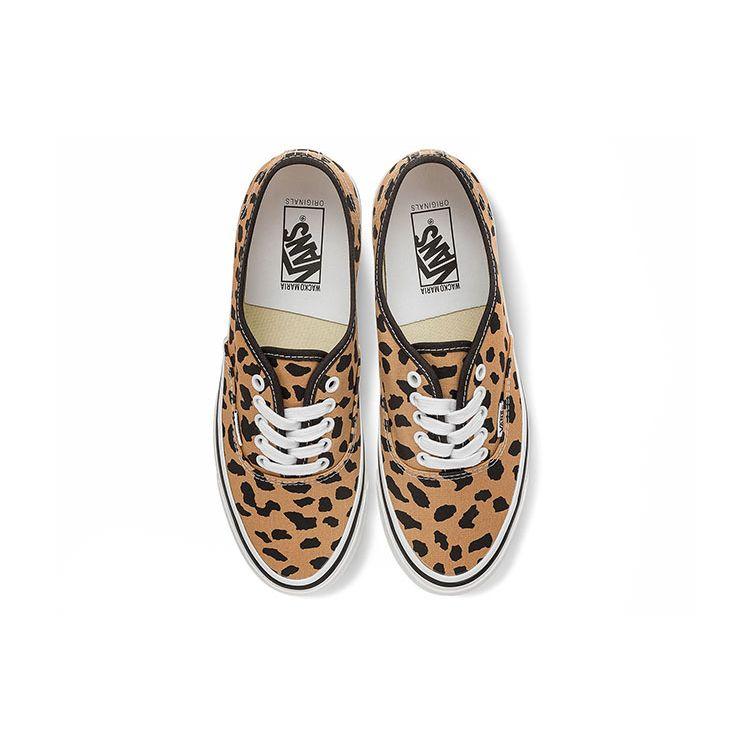 Wacko Maria X Vans Authentic Vault Og Lx Повседневные Леопардовый Принт Низкие Кеды для Скейтбординга Унисекс Коричневый VN0A4BV9BRO