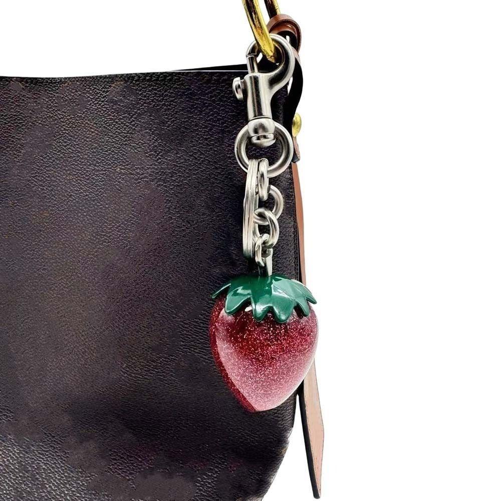 3D Crafts Cherry Keychain Ornaments Cherry Charms Fashion Car Keyring  Lady/Women