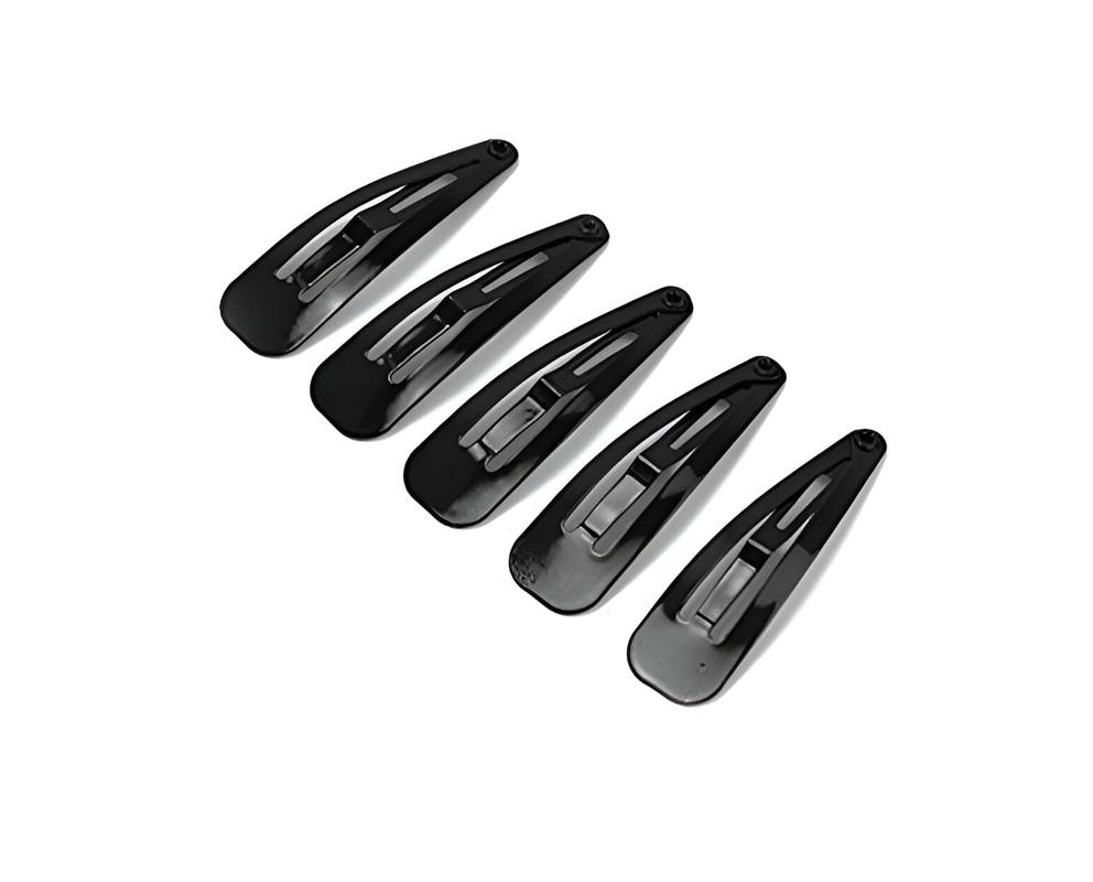 TreegoArt Glossy Balck Women Metal Snap Hair Tic Tac Stylish Clip/Juda Clip For Women's And Girls - Pack Of 24 Pieces
