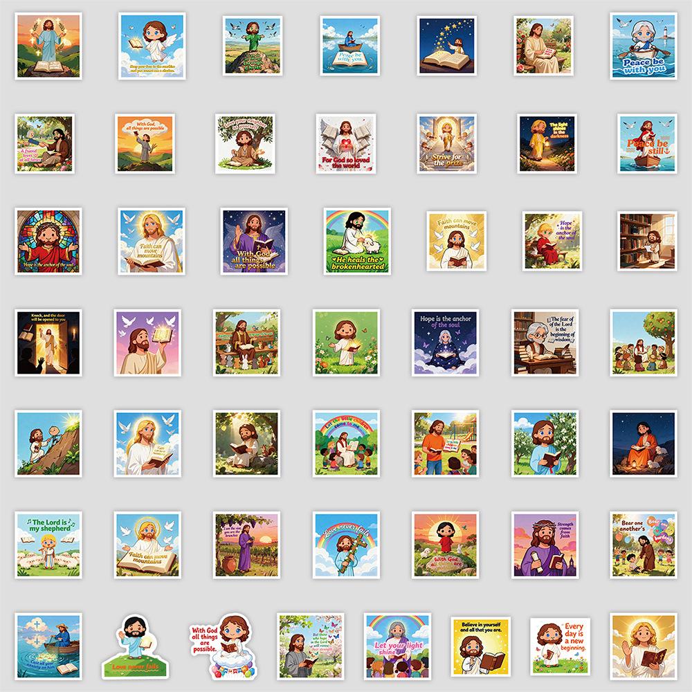 50 Cartoon Character Waterproof Stickers for Water Bottles, Phones, Laptops, and Suitcases