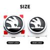 Car Sticker 2025 New 80mm 90mm ABS Emblem For Skoda Fabia 1 2 Octavia a7 RS Superb Rapid Yeti Karoq Vision Car Head Front Rear B