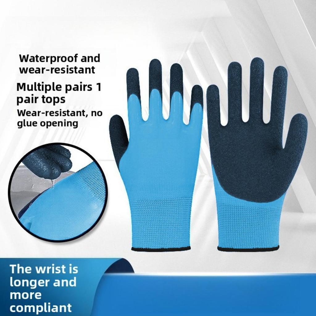 1 пара Зимние Водонепроницаемые Рабочие Защитные Термоперчатки Противоскользящий Захват Садовые Перчатки для Защиты Рук Рабочего Строителя