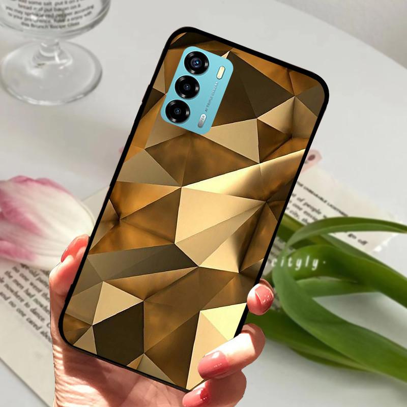 Чехол для ZTE Blade V40 Vita 8045 6.75" Животный Мультяшный Мягкий Силикон Funda для ZTE Blade V40 Vita Чехол для Телефона V40Vita Черный Coque