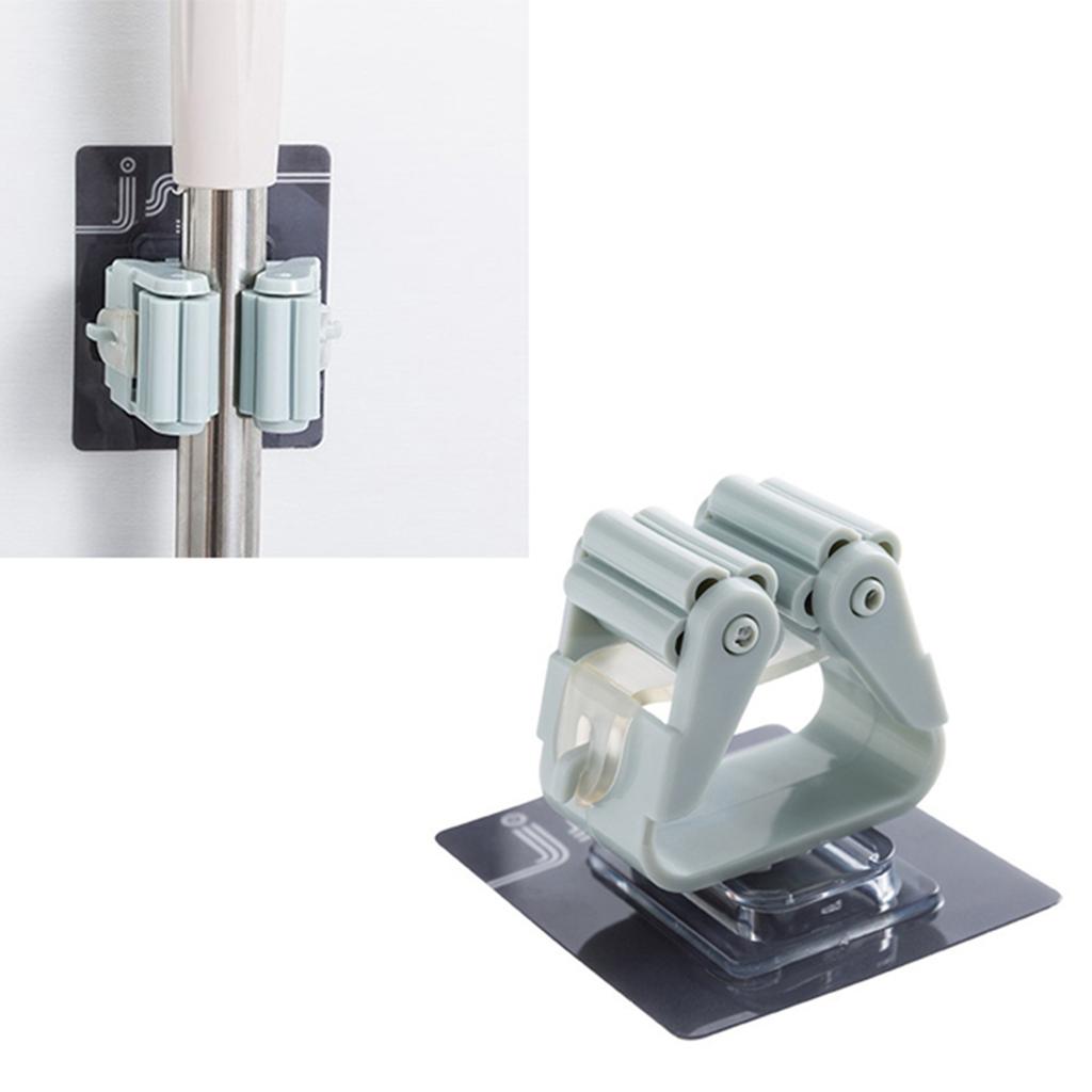 Держатель для швабры и метлы настенный ABS-пластиковый органайзер для швабры и метлы без сверления с присоской для