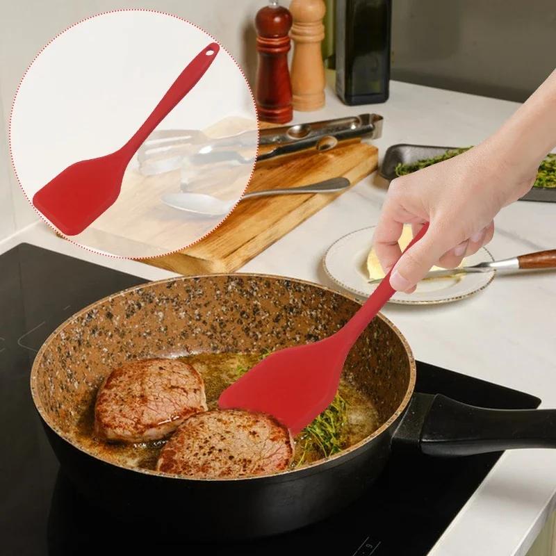 Silicone Cooking Leakage Spatula Dense Shovel Fried FishOmelette Shovel Non-stick Spatula Kitchen Cooking Tools