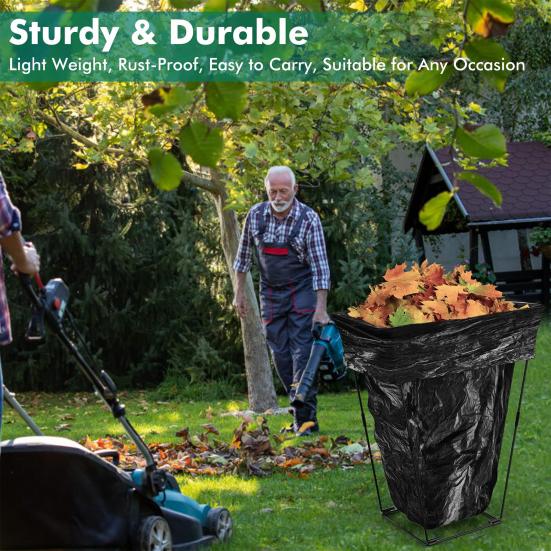 Подставка для держателя мешка для листьев, конструкция, уменьшающая проливание, наружная металлическая рама для мешка для мусора, складная
