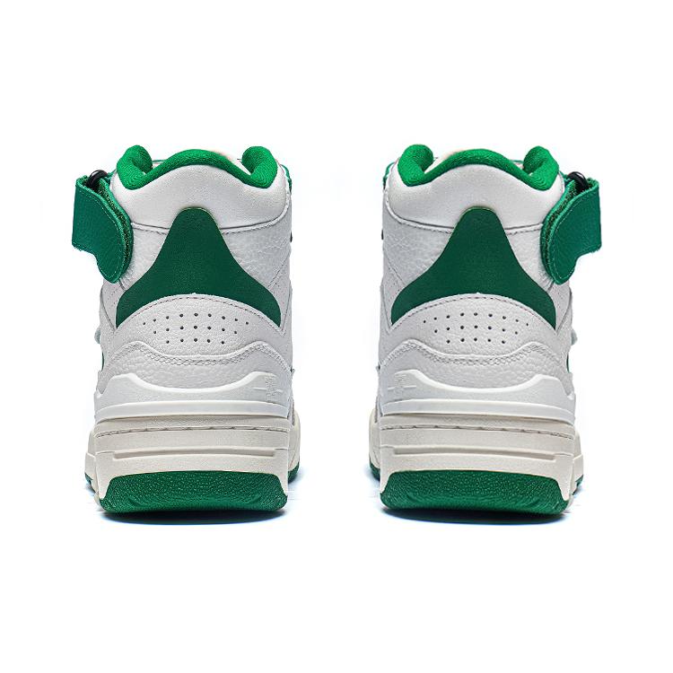 Li Ning RSR 101 Высокие Винтажные Баскетбольные Кроссовки Мужские Бело-Зеленые ABCS085-3
