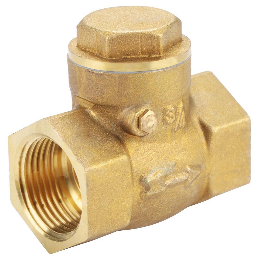 Golden Brass One Way Female Thread Swing Check Valve Brass Check Valve Parts (DN20)