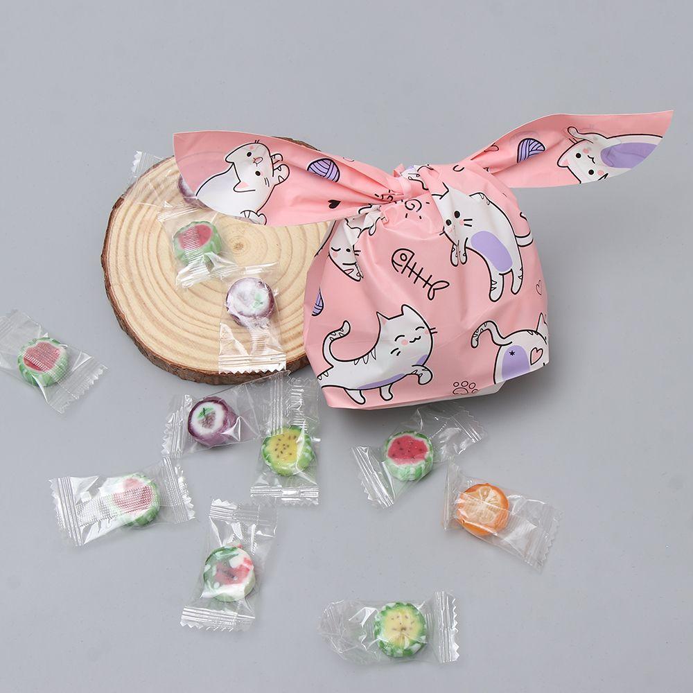 10PCS Cute Storage Pocket Party Supplies Rabbit Cookie Bags Biscuit Package Easter Rabbit Candy Bag