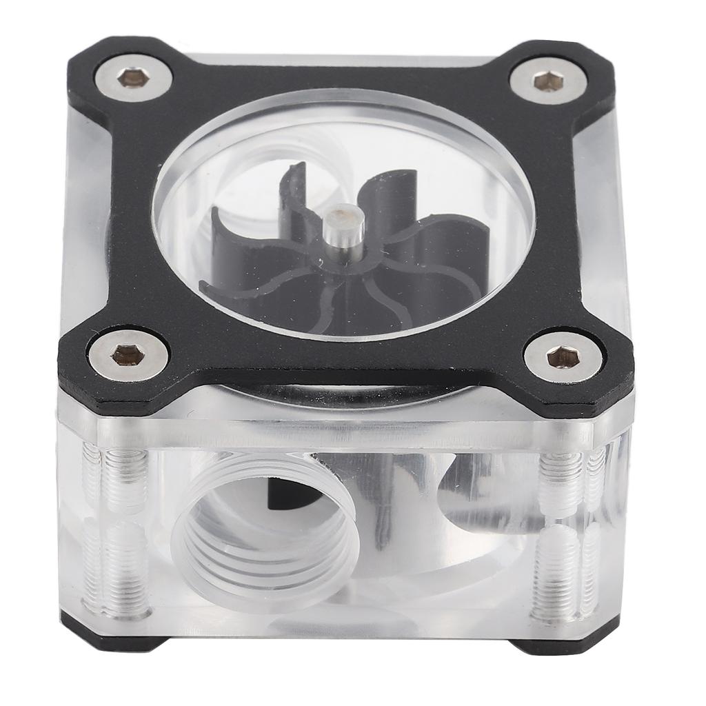 Water Cooling Flow Meter Transparent PMMA Computer Accessories G1 4 Thread(Noir )