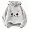 Кавайный Кот Мем Смешная Толстовка Детская Кошка Детская Толстовка с Капюшоном для Мальчиков Девочек Осень Зима Повседневные Толстовки