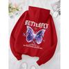 Beautiful Purple Butterfly Sweatshirt Women Fleece High Quality Hooded Simple Casual Hoodies Autumn Loose Oversized Hoodies & Sweatshirts Women’s