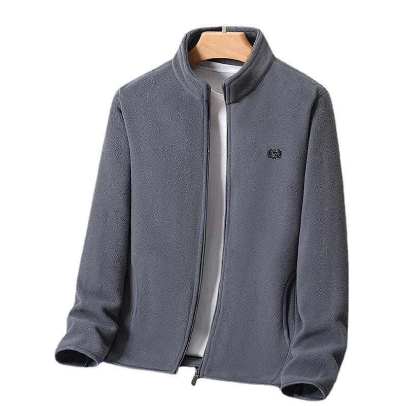 Флисовое пальто для мужчин, флисовое пальто с утолщенным флисом, капюшон для мужчин, средний и старый, теплая куртка для мужчин, большой размер