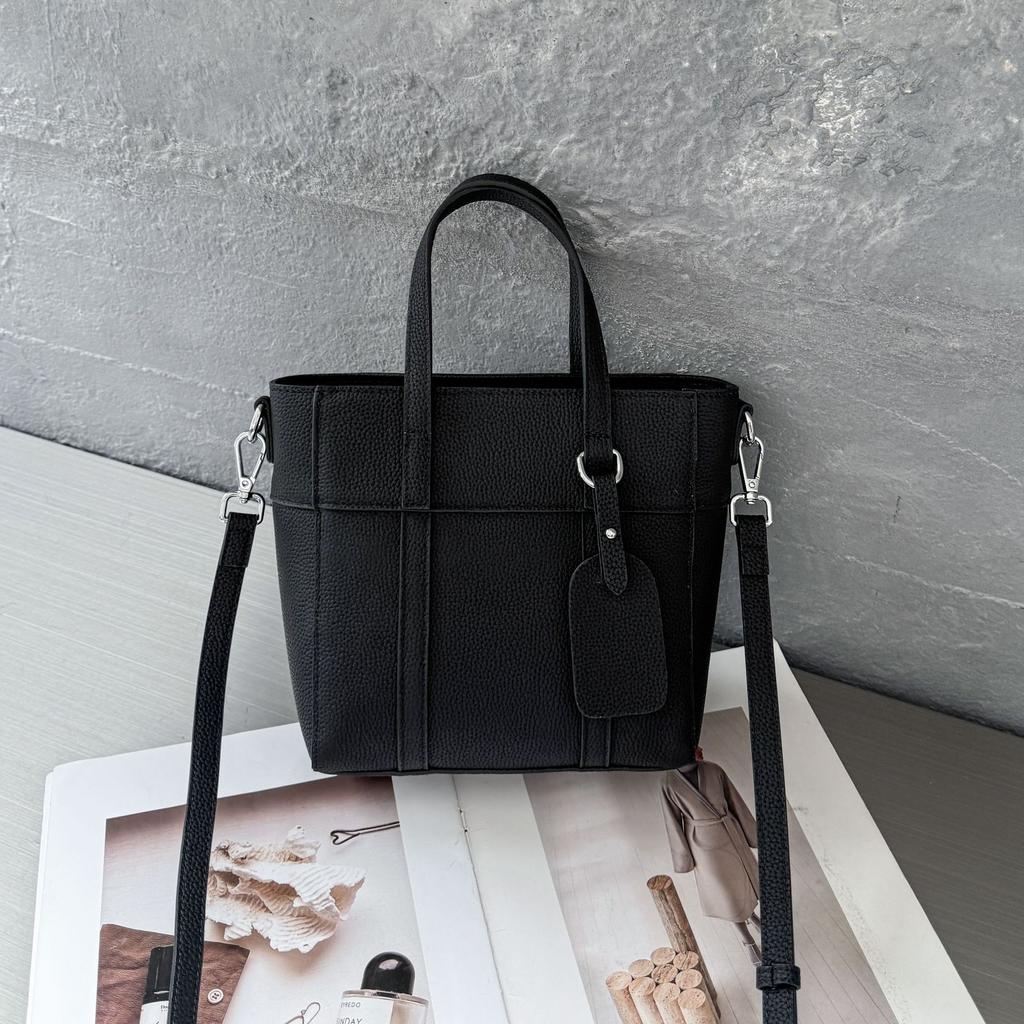 Сумка из коровьей кожи, популярная модная однотонная женская сумка через плечо, практичная переносная корзина для овощей, простая женская сумка