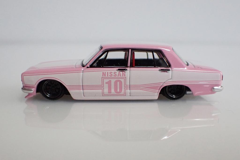BoostGear Custom AOSHIMA 1/64 Scale Hakosuka 4Dr 1971 Model (GC10) In Custom BoostGear Colors (No Base, Box Included) - Completed