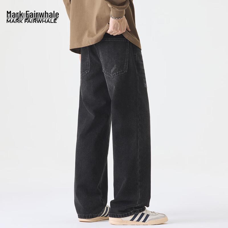 Мужские джинсы Mark Fairwhale свободного прямого кроя, джинсовые, в стиле пэчворк