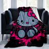 1pc Punk Style Hello Kitty Blanket, Soft Throw Blankets for Bed Couch Sofa, Warm Cozy Home Decor Gift, Living Room, Travel, Camping, Car Blankets, Bea