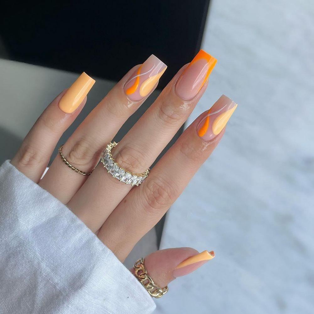 24pcs/Box French Artificial Manicure Tool Nail Tips Square Head False Nails Fake Nails Wearable