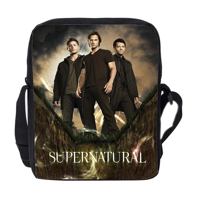 3Pcs Set Supernatural Backpack Students Travel Mochila Waterproof Boy Girl Schoolbag SPN Evil Rucksack Shoulder Bag Pencil Case